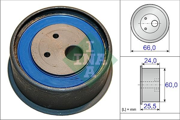 INA 531 0860 10 - Spriegotājrullītis, Gāzu sadales mehānisma piedziņas siksna ps1.lv