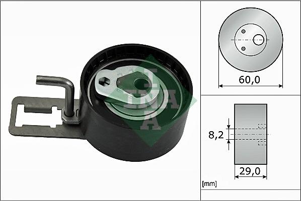 INA 531 0884 10 - Spriegotājrullītis, Gāzu sadales mehānisma piedziņas siksna ps1.lv