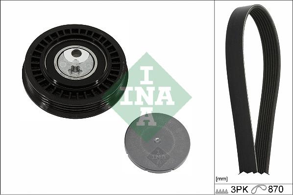 INA 529058210 - Ķīļrievu siksnu komplekts ps1.lv