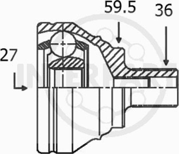 InterParts OJ1451 - Šarnīru komplekts, Piedziņas vārpsta ps1.lv