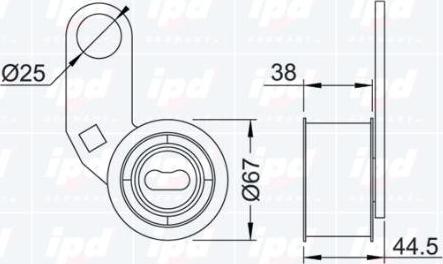 IPD 14-0593 - Spriegotājrullītis, Gāzu sadales mehānisma piedziņas siksna ps1.lv