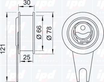 IPD 14-0099 - Spriegotājrullītis, Gāzu sadales mehānisma piedziņas siksna ps1.lv