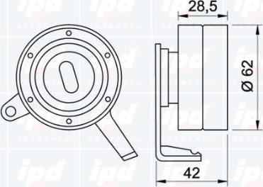 IPD 14-0183 - Spriegotājrullītis, Gāzu sadales mehānisma piedziņas siksna ps1.lv