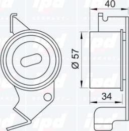 IPD 14-0395 - Spriegotājrullītis, Gāzu sadales mehānisma piedziņas siksna ps1.lv