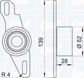 IPD 14-0230 - Spriegotājrullītis, Gāzu sadales mehānisma piedziņas siksna ps1.lv