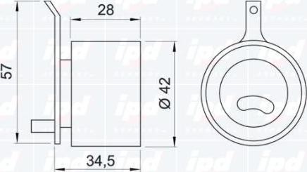 IPD 14-0273 - Spriegotājrullītis, Gāzu sadales mehānisma piedziņas siksna ps1.lv