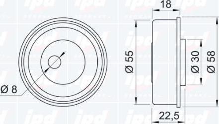 IPD 14-0758 - Spriegotājrullītis, Gāzu sadales mehānisma piedziņas siksna ps1.lv