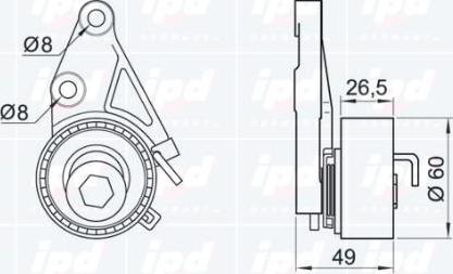 IPD 14-0770 - Spriegotājrullītis, Gāzu sadales mehānisma piedziņas siksna ps1.lv