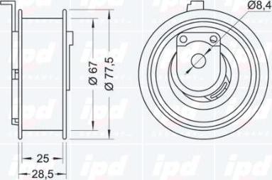 IPD 14-1022 - Spriegotājrullītis, Gāzu sadales mehānisma piedziņas siksna ps1.lv