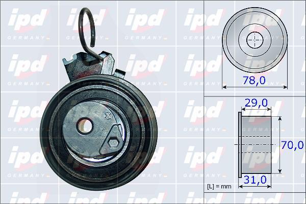 IPD 15-3866 - Spriegotājrullītis, Gāzu sadales mehānisma piedziņas siksna ps1.lv