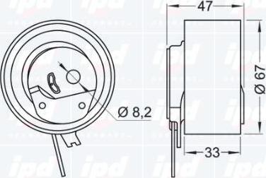 IPD 15-3237 - Spriegotājrullītis, Gāzu sadales mehānisma piedziņas siksna ps1.lv