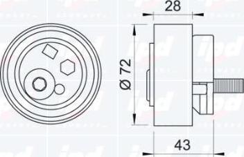 IPD 15-3228 - Spriegotājrullītis, Gāzu sadales mehānisma piedziņas siksna ps1.lv