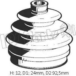 IPS Parts IBK-10009 - Putekļusargs, Piedziņas vārpsta ps1.lv