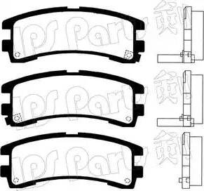 IPS Parts IBR-1128 - Bremžu uzliku kompl., Disku bremzes ps1.lv