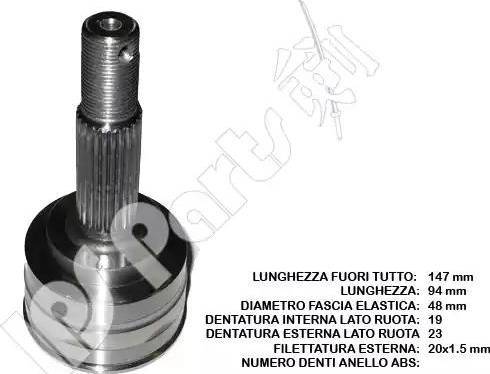 IPS Parts ICJ-10192 - Šarnīru komplekts, Piedziņas vārpsta ps1.lv