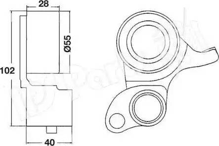 IPS Parts ITB-6416 - Siksnas spriegotājs, Zobsiksna ps1.lv