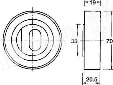 IPS Parts ITB-6417 - Spriegotājrullītis, Gāzu sadales mehānisma piedziņas siksna ps1.lv