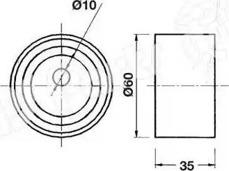 IPS Parts ITB-6528 - Spriegotājrullītis, Gāzu sadales mehānisma piedziņas siksna ps1.lv