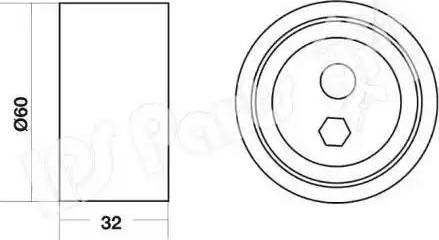 IPS Parts ITB-6007 - Siksnas spriegotājs, Zobsiksna ps1.lv