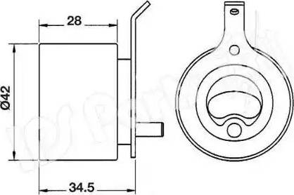 IPS Parts ITB-6808 - Siksnas spriegotājs, Zobsiksna ps1.lv