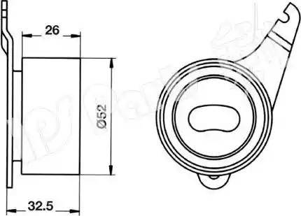 IPS Parts ITB-6345 - Siksnas spriegotājs, Zobsiksna ps1.lv