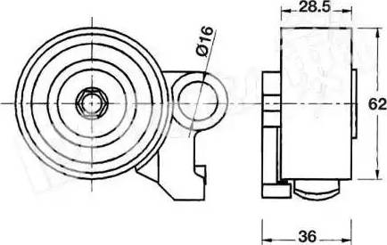 IPS Parts ITB-6236 - Siksnas spriegotājs, Zobsiksna ps1.lv