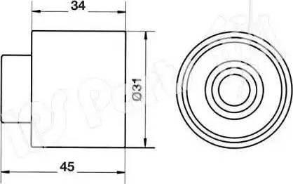 IPS Parts ITB-6711 - Siksnas spriegotājs, Zobsiksna ps1.lv