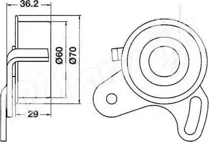 IPS Parts ITB-6H01 - Spriegotājrullītis, Gāzu sadales mehānisma piedziņas siksna ps1.lv