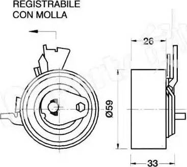 IPS Parts ITB-6W08 - Siksnas spriegotājs, Zobsiksna ps1.lv