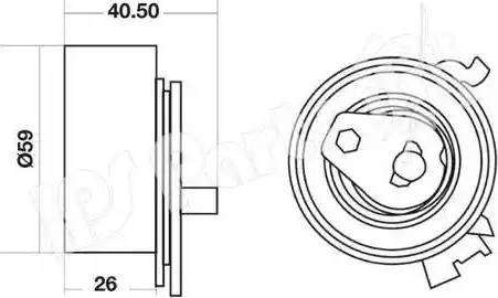 IPS Parts ITB-6W10 - Siksnas spriegotājs, Zobsiksna ps1.lv