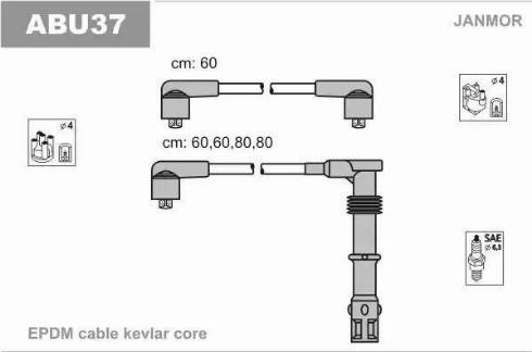 Janmor ABU37 - Augstsprieguma vadu komplekts ps1.lv