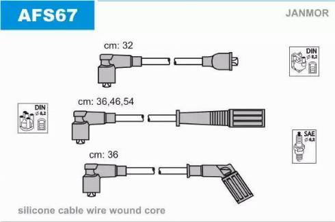 Janmor AFS67 - Augstsprieguma vadu komplekts ps1.lv