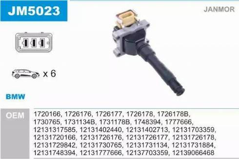 Janmor JM5023 - Aizdedzes spole ps1.lv