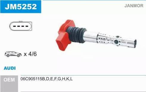 Janmor JM5252 - Aizdedzes spole ps1.lv