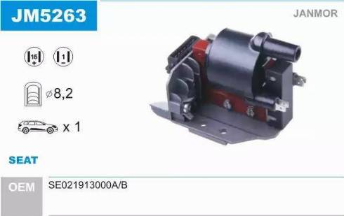 Janmor JM5263 - Aizdedzes spole ps1.lv