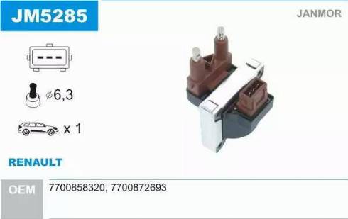 Janmor JM5285 - Aizdedzes spole ps1.lv