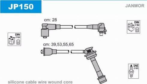 Janmor JP150 - Augstsprieguma vadu komplekts ps1.lv