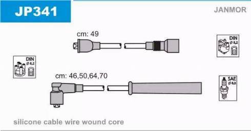 Janmor JP341 - Augstsprieguma vadu komplekts ps1.lv