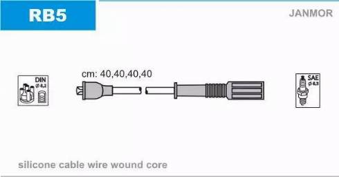 Janmor RB5 - Augstsprieguma vadu komplekts ps1.lv