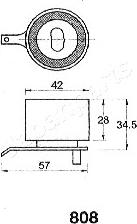 Japanparts BE-808 - Siksnas spriegotājs, Zobsiksna ps1.lv