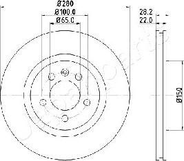 Japanparts DI-0944 - Bremžu diski ps1.lv