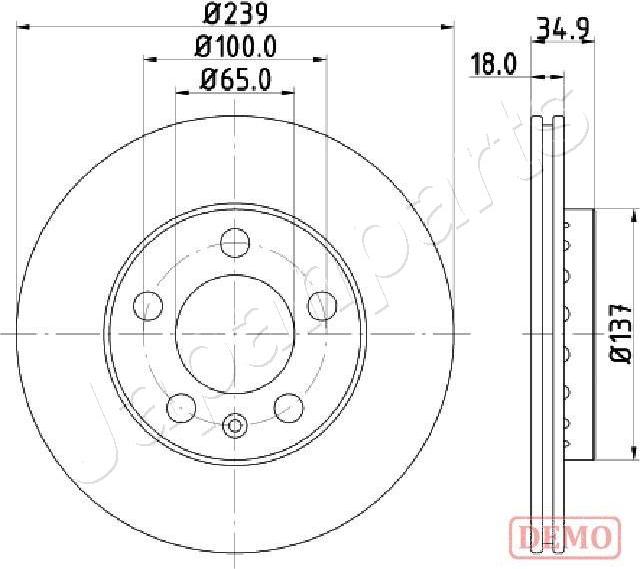 Japanparts DI-0945C - Bremžu diski ps1.lv