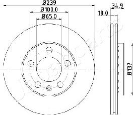 Japanparts DI-0945 - Bremžu diski ps1.lv