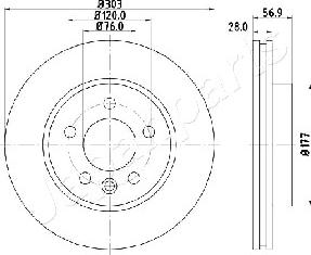 Japanparts DI-0948 - Bremžu diski ps1.lv