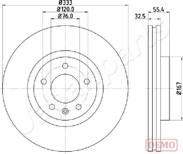 Japanparts DI-0959C - Bremžu diski ps1.lv