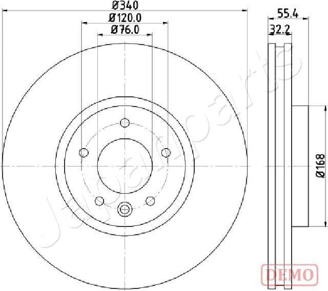 Japanparts DI-0954C - Bremžu diski ps1.lv