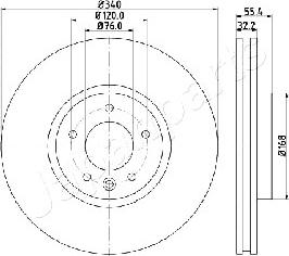 Japanparts DI-0954 - Bremžu diski ps1.lv