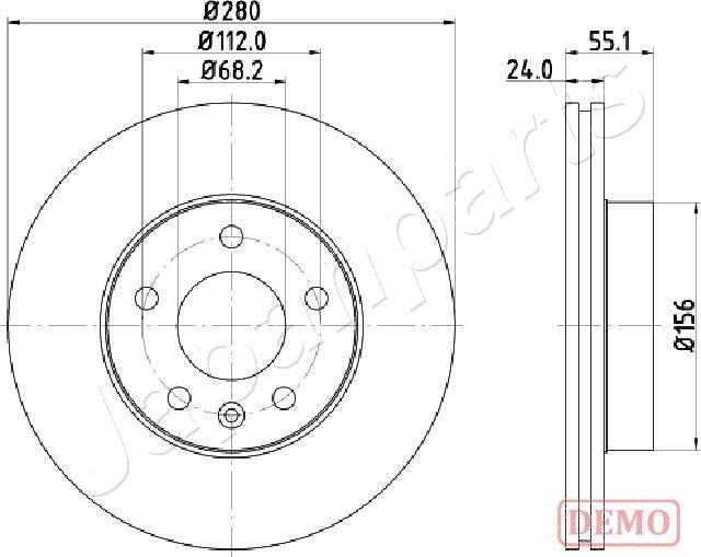 Japanparts DI-0958C - Bremžu diski ps1.lv