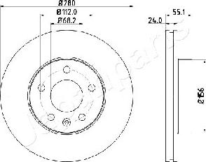 Japanparts DI-0958 - Bremžu diski ps1.lv