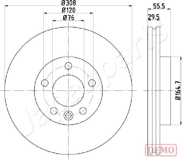 Japanparts DI-0953C - Bremžu diski ps1.lv